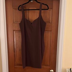 Abercrombie & Fitch Sleeveless Bodycon Dress in Dark Brown
